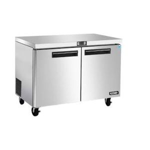 Réfrigérateur de comptoir commercial en acier inoxydable, refroidisseur, compresseur Emerson, contrôle de la température 4-7C, deux portes, garantie de 2 ans - Product Image 4