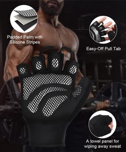 Gants de fitness et de gymnastique à demi-doigts pour hommes respirants et ventilés vélo de course cyclisme entraînement sport vente en gros pour la musculation - Product Image 2