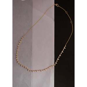 Juliette Yellow Gold Diamond Row Necklace - Product Image 3