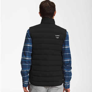 Gilet sans manches matelassé d'hiver pour homme, personnalisé, écologique, respirant, en duvet de canard, imperméable, col montant - Product Image 5