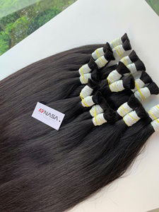 Extensions de cheveux en vrac Produit de vente chaude 2025 Couleur noire naturelle droite 100% Cheveux vietnamiens Super Double dessiné - Product Image 2