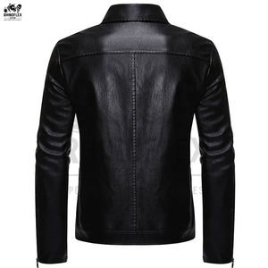 Nouvel arrivage de veste en cuir pour hommes veste en cuir PU vestes de moto en cuir de vachette de qualité supérieure - Product Image 6