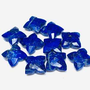 Flor de Lapislázuli Tallada a Mano, Piedra Preciosa Natural Azul para Joyería - Product Image 2