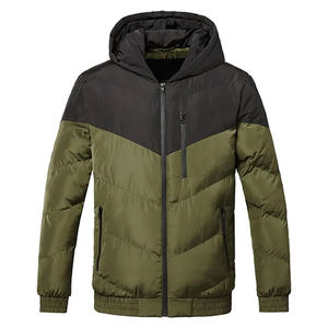 Chaqueta de Invierno Acolchada para Hombre, de Alta Calidad, Transpirable, con Forro de Piel de Oveja, Cierre de Cremallera, Capucha, Estilo Casual para Exteriores - Product Image 1