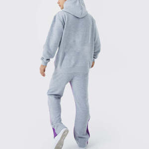 Ensemble de survêtement pour homme en coton 100% personnalisé, style décontracté, pull ample, survêtement en molleton uni pour homme - Product Image 5