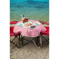 Nouveau design – Panier isotherme portable en coton multi-usages avec fermeture éclair et set de nappe pour pique-nique, plage et camping