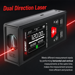 Télémètre laser portatif 60 m rechargeable avec zoom optique 10x IP54 pour la topographie et la construction - Product Image 6