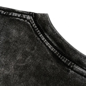 Camisetas lavadas con ácido de alta calidad para mujer, talla grande personalizada con patrón sólido, grupo de edad, adolescentes, servicio OEM - Product Image 3