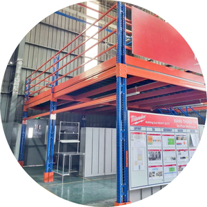 Sistema de estantería de almacenamiento de almacén de acero Plataforma de piso de entresuelo Estante de escalera Estante de almacenamiento de palés Corrosión apilable - Product Image 6