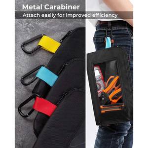 Pochette à outils Oxford robuste en vente flash |   Lot de 3 petits sacs organisateurs avec fenêtre transparente |   Pochettes de rangement à fermeture éclair pour électriciens - Product Image 4