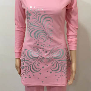 Ensemble de maillots de bain islamiques pour femmes musulmanes, couvrant tout le corps, avec manches longues, imprimé, séchage rapide et imperméable pour la plage/la piscine - Vente en gros - Product Image 2