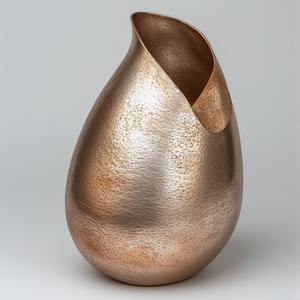 แจกันอลูมิเนียมทำด้วยมือระดับพรีเมียมที่มีพื้นผิวสีดำมันวาวและรูปทรงที่สง่างามเหมาะสำหรับการค้าและที่อยู่อาศัย - Product Image 6