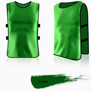 Custom Printed 100% Polyester Breathable Quick Dry Lightweight Short Sleeve V-neck Soccer Training <b>Bibs</b> Reversible Vests - Product Image 3