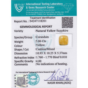 Saphir Jaune Naturel (Pukhraj) de 5,86 Carats, Pierre Précieuse Non Montée, Facettée avec des Coupes Ovales et Marquise de type Émeraude - Product Image 4