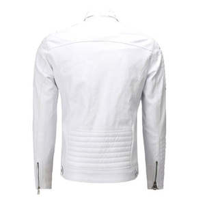 Chaqueta de Cuero para Motociclista, Negra, Estilo Vintage, de Cuero Sintético, Ligera, Personalizada, Profesional, para Hombre, 2026 - Product Image 4