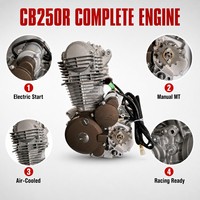 Motor CB250R de 250cc, 4 Tiempos, CDI Eléctrico, Refrigerado por Aire, para Motocross y Carreras Todoterreno, Nuevo OEM, Venta al Por Mayor