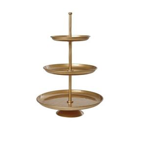 Nuevo Soporte de Servicio Escalonado Rústico Dorado de Metal <span class=keywords><strong>para</strong></span> Cupcakes, Bandeja Escalonada de Metal <span class=keywords><strong>para</strong></span> Cocina, Sala de Estar, Joyería - Product Image 1