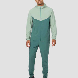 Conjunto Deportivo de Alta Calidad para Hombre, Chaqueta Cortavientos con Capucha y Cremallera, Resistente al Viento, para Actividades al Aire Libre - Product Image 1