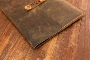 ALW özel hakiki deri dizüstü evrak çantası kapak Vintage İş erkekler avukat çanta kılıf yüksek kalite koruyucu kollu - Product Image 5