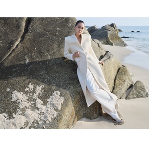 กางเกงแฟชั่นเอวสูงสำหรับผู้หญิงกางเกงขากว้างมีซิปหรูหราตัดตรงโอดีเอ็ม2จีบกางเกงและกางเกงขายาวของผู้หญิงเวียดนาม - Product Image 6