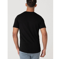 T-shirt décontracté et élégant pour homme en coton et fibre de bambou, anti-rétrécissement, coupe classique, col ras du cou contrastant, respirant et anti-humidité