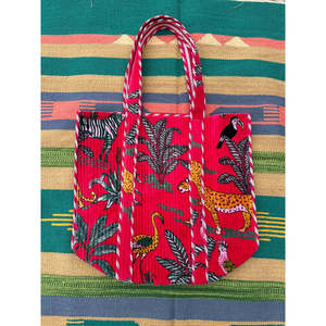 Bolso Tote Reversible de Terciopelo y Algodón Acolchado Estilo Boho Chic, Grande, Ecológico y Sostenible, para Compras, Playa, Fin de Semana, Color Ocre PC - Product Image 2
