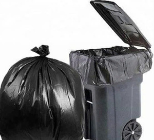 Trash Bags Black Roll Garbage Bags for Household Waste Flat Pocket Trash Packaging - Product Image 2