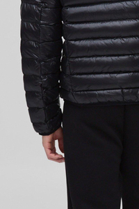 แจ็กเก็ตบับเบิ้ลสีดำของผู้ชายผ้าแคนวาสกันลมมีฮู้ดกันน้ำดีไซน์ล่าสุด - Product Image 6