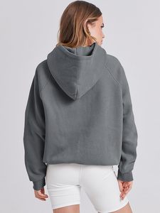 Venta al por mayor Sudaderas de gran tamaño para mujer Sudaderas con capucha de lana Camisas de manga larga Jersey Ropa de otoño con bolsillos - Product Image 4