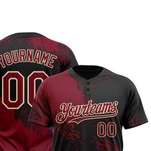 Prix de gros, maillot de baseball de haute qualité à deux boutons, respirant, séchage rapide, logo personnalisé sublimé, maillots de baseball - Product Image 4
