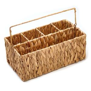 Cesta para cubiertos de jacinto de agua natural, organizador de cubiertos, cesta para utensilios a bajo precio - Product Image 2