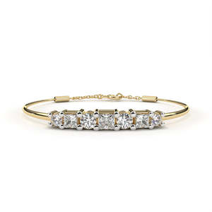 Fabulous 18K <b>Gold</b> Lab Grown Diamond Bracelet & <b>Bangle</b> - Product Image 1