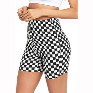 Shorts de cycliste pour femmes en nylon, nouvelle conception, taille mi-haute, confortables, respirants, à motifs, vêtements d'extérieur, couture tatami, style urbain - Product Image 2