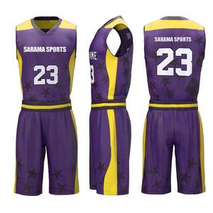 Conjuntos cortos de camiseta de baloncesto personalizados al por mayor para hombre, uniforme Atlético cómodo y transpirable de verano - Product Image 1