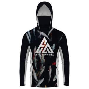 Maillot de pêche personnalisé en gros 2024, sublimation, séchage rapide, respirant, grande taille, col rond, manches longues, protection UV, unisexe - Product Image 5