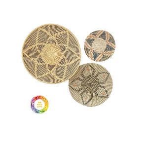 แผ่นผนังตกแต่งจากหญ้าทะเลทอแบบ Boho สำหรับห้องนั่งเล่นหรือห้องนอน - Product Image 4