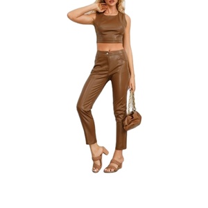 New Trending Women Faux Leather Tight <b>Leggings</b> Sexy Push <b>up</b> Shiny Pants High Waist PU Leather <b>Leggings</b> Export From BD Supplier - Product Image 3