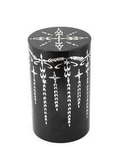 Round Silver Diamond Engraved Cremation <b>Urn</b> for Human Ashes Adult - Handcrafted Funeral Memorial Ashes <b>Urn</b> - <b>Large</b> for Ashes - Product Image 6