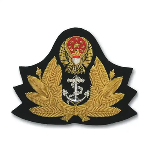 Insignias de parche bordado hechas en Pakistán, insignias uniformes, diseño OEM, insignias bordadas a mano - Product Image 3