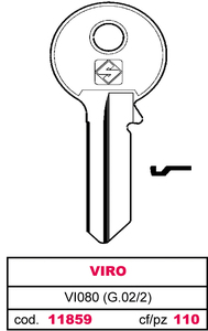 Chiave Ottone Vi080 (g.Vac 2) Viro - Product Image 1
