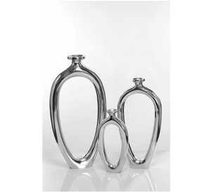 แจกันดอกไม้ทำจากโลหะสีผสมเข้ากันดีที่สุด,แจกันและแจกันดอกไม้ดีไซน์แฮนด์เมดสำหรับตกแต่งบ้านสีเขียว - Product Image 4