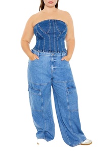 ก้าวล้ำหน้าใครๆ ในวงการแฟชั่นด้วยคอลเลคชั่นใหม่สุดพิเศษของเรา ที่มีลวดลายและสีครามแบบไม่ซ้ำใครสำหรับเสื้อเดนิมผู้หญิง - Product Image 6