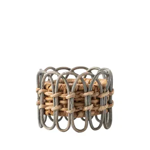 Natural <b>Hand</b>-woven Rattan Napkin <b>Holder</b> Hot Selling Rattan Napkin <b>Ring</b> for Table Setting - Product Image 2