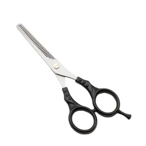 Outil de coiffure barbier noir coiffure professionnel coupe de cheveux ciseaux amincissants - Product Image 2