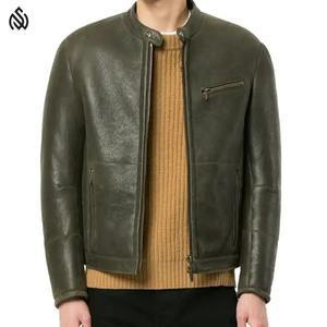 Chaqueta de cuero de motorista de mejor diseño para hombre personalizada/chaqueta de cuero de oveja para hombre/chaqueta de invierno de cuero acolchado - Product Image 2