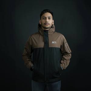 Naviguer veste hydrofuge à coque souple hiver coupe-vent imperméable col montant fermeture à glissière Polyester remplissage Style ample - Product Image 1