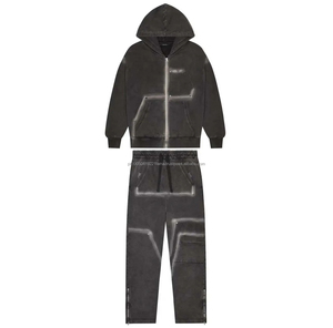 Ensemble de survêtement pour homme en polyester respirant, coupe-vent, léger, uni, streetwear, sur mesure, Pakistan, nouveau design 2025, hiver - Product Image 6