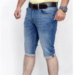 Pantalones cortos de mezclilla azul de ajuste cómodo para hombre OEM, ropa de calle de estilo lavado personalizada, tela de algodón, moda de verano, pantalones vaqueros de alta calidad - Product Image 6