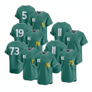 เสื้อเบสบอลทีมบอสตัน ซิตี้ รุ่นใหม่ ผ้ายืด/ผ้าฝ้าย/ใยไผ่ เย็บอย่างดี ไซส์ใหญ่ ระบายอากาศได้ดี ซึมซับเหงื่อ ป้องกันแบคทีเรีย แห้งเร็ว แบบติดกระดุมด้านหน้า - Product Image 1