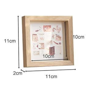 กรอบรูปไม้ทำมือแบบสั่งทำพิเศษ เป็นมิตรกับสิ่งแวดล้อม น้ำหนักเบา ดีไซน์ฝังกระดูก ติดตั้งบนโต๊ะ แสดงภาพส่วนตัว - Product Image 2